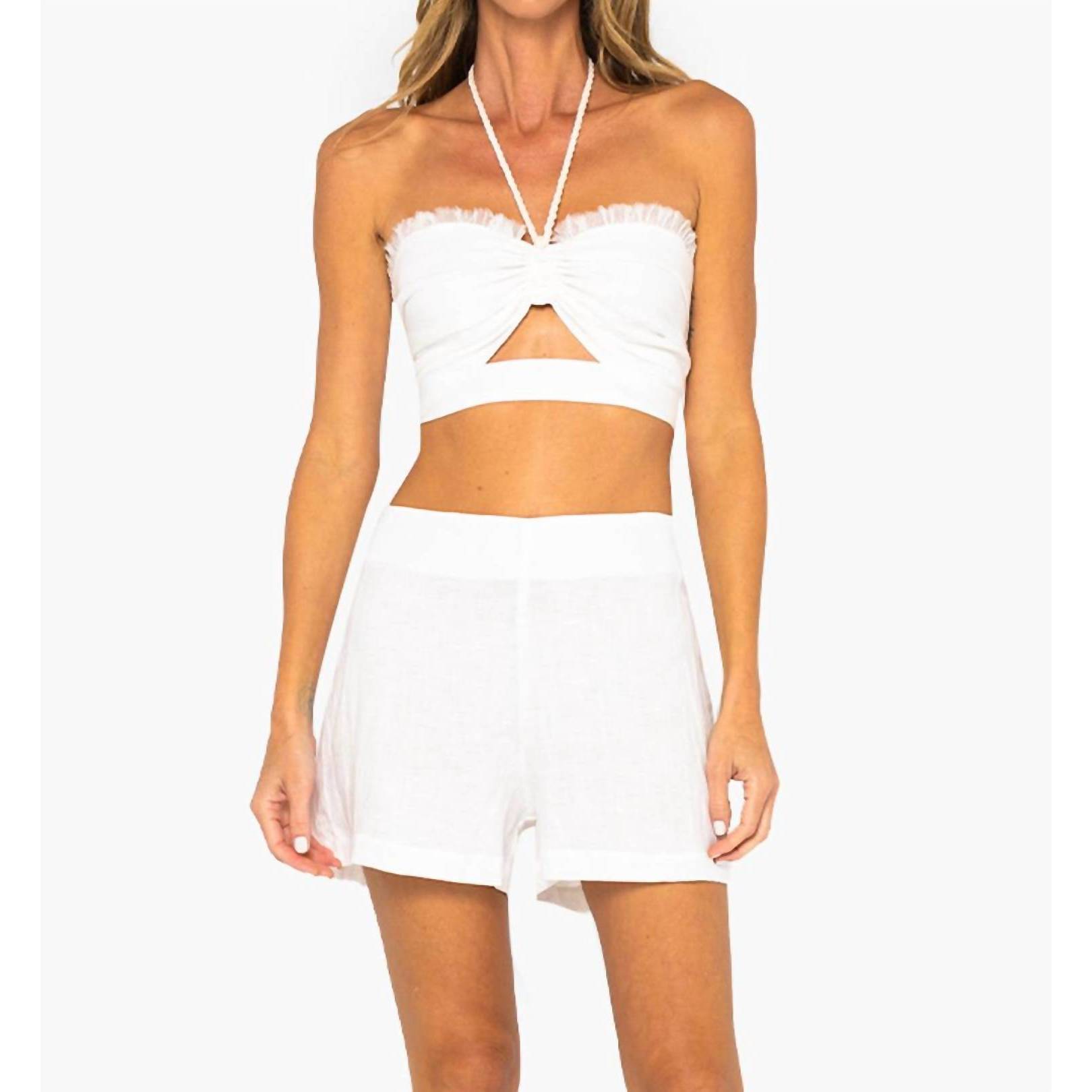 New Jbq Andi Shorts In White